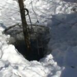 Trappage du castor sous la glace