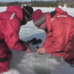 Pêche sous glace à la ouananiche