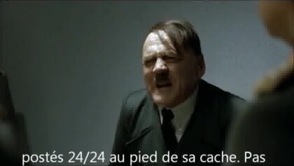 Hitler apprend que quelqu'un chasse sur son territoire