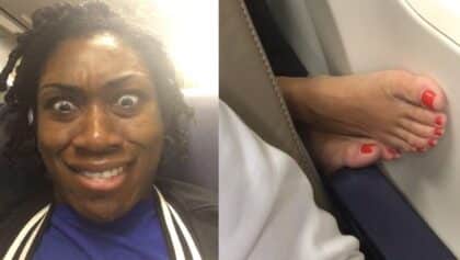 Woman Shock With Airplane Passengers Foot Next to Her | Fails of The Week 2020