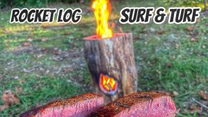 Réchaud à fusée surf & turf - Jet Wood Log - feu bushcraft