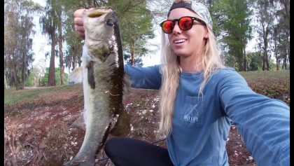 BIG Golf Course BASS Fishing - Erica Lynn